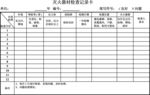灭火器材检查记录卡