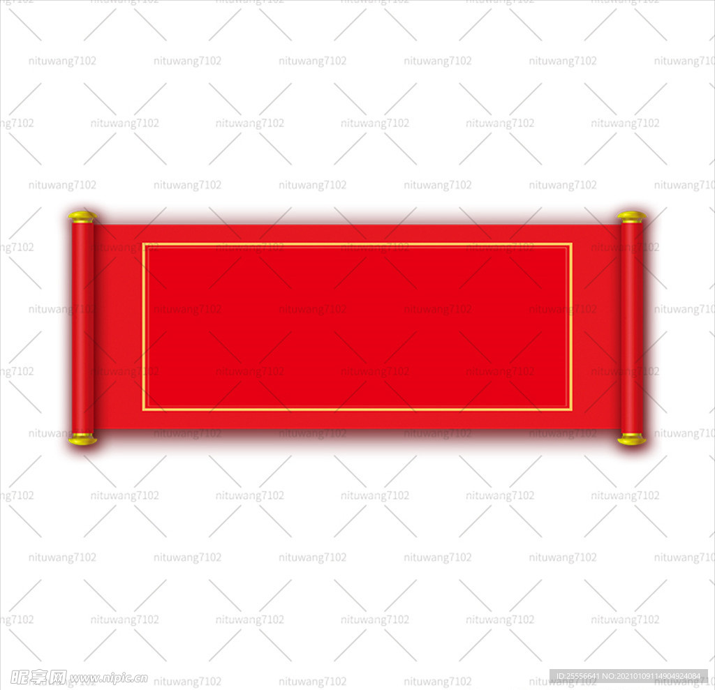 红色卷轴图片