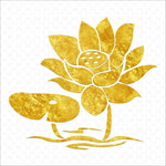 金色莲花荷叶