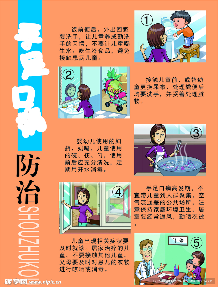 手足口病预防海报