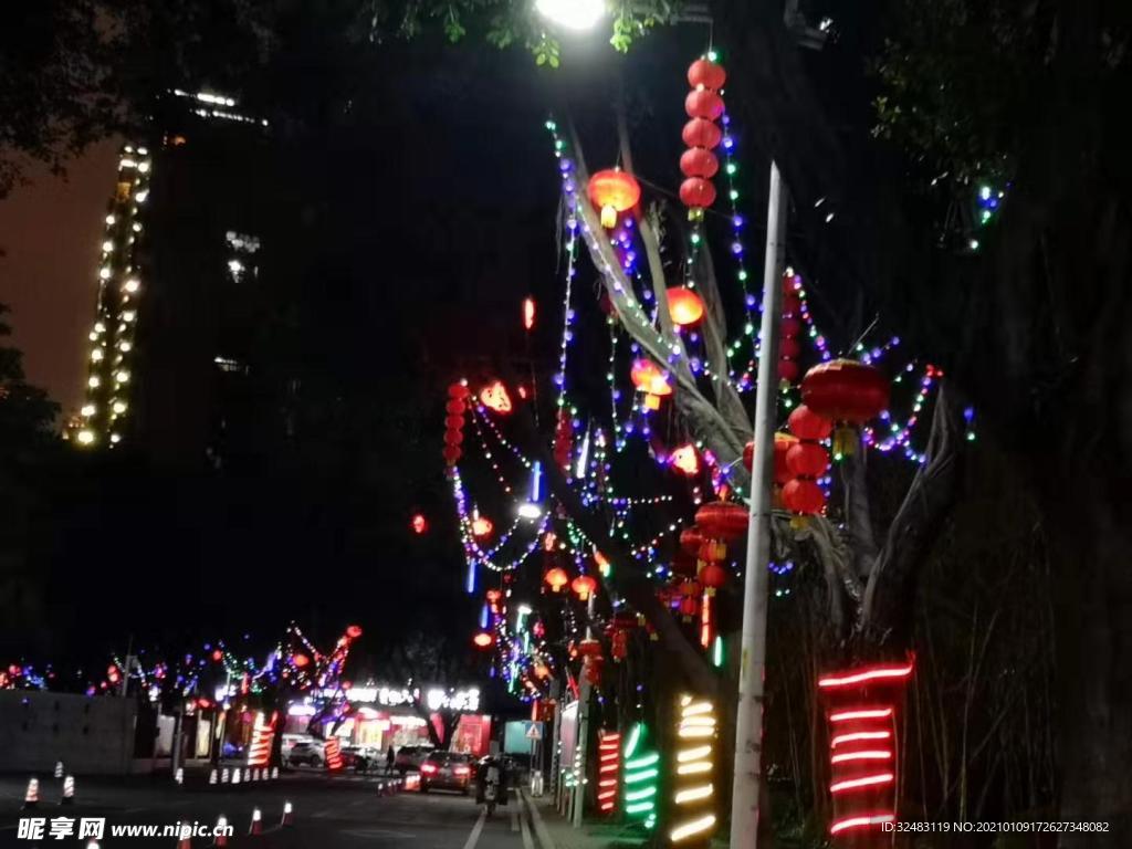 马路夜景