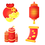 新年元素插画