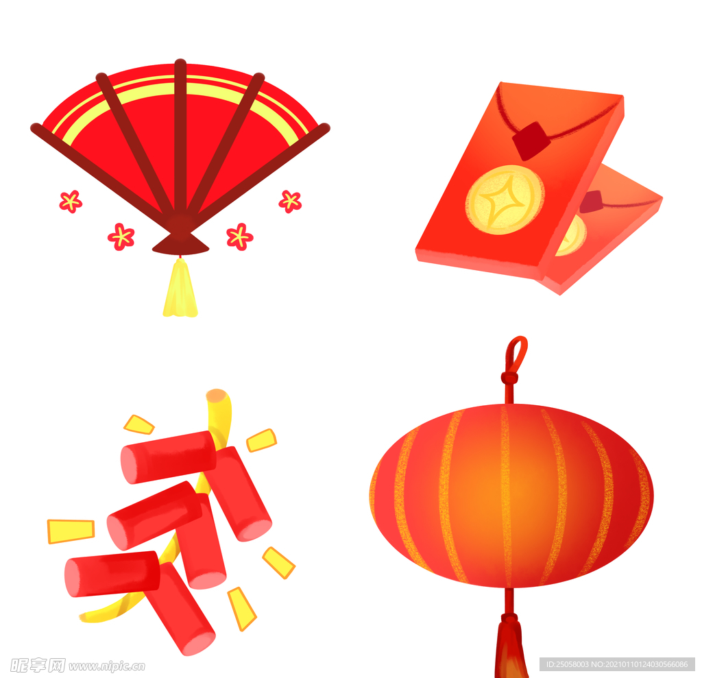 新年元素插画