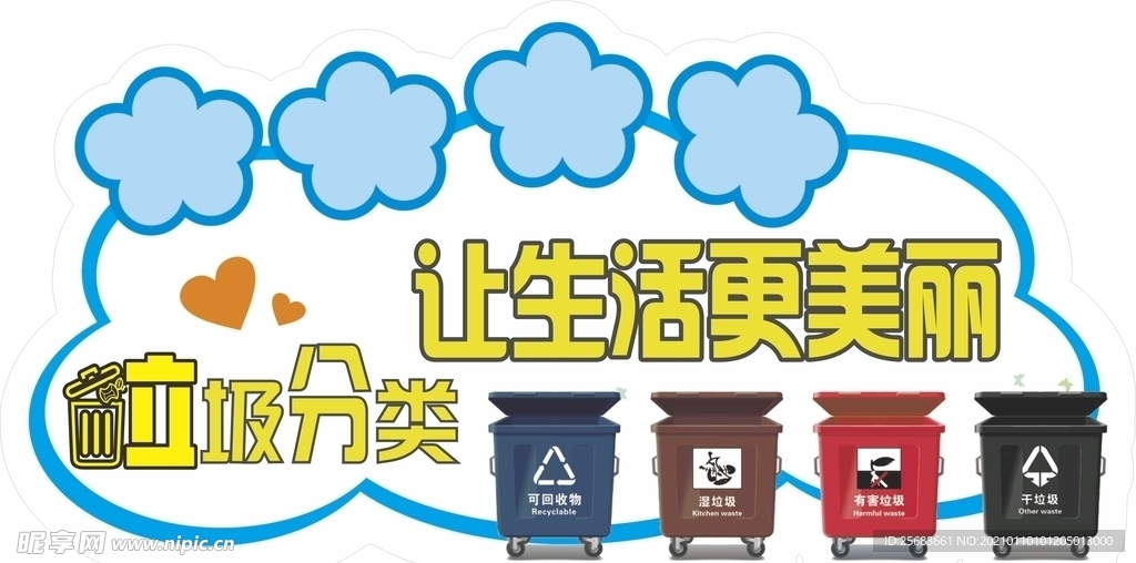 垃圾分类 卫生环保图标