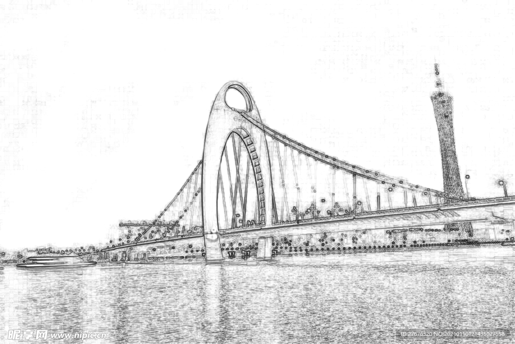 猎德大桥 广州 建筑 过江桥