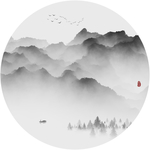 抽象意境水墨画