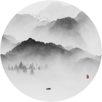 水墨画意境山水画
