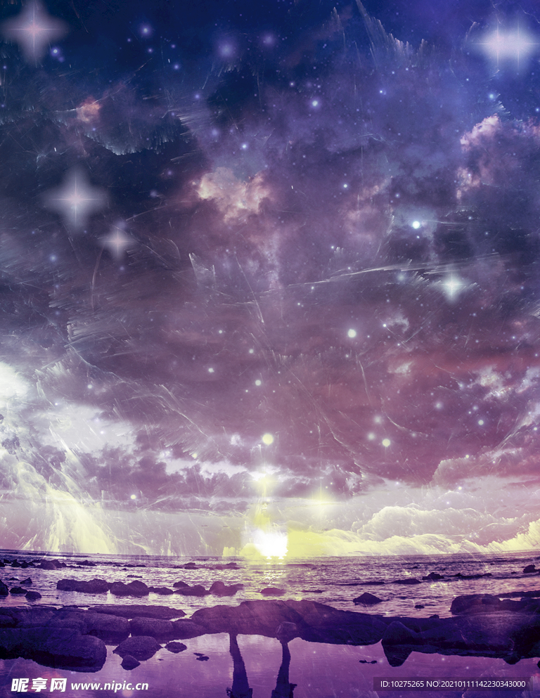 唯美星空背景素材