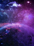 科技感紫色星球背景素材