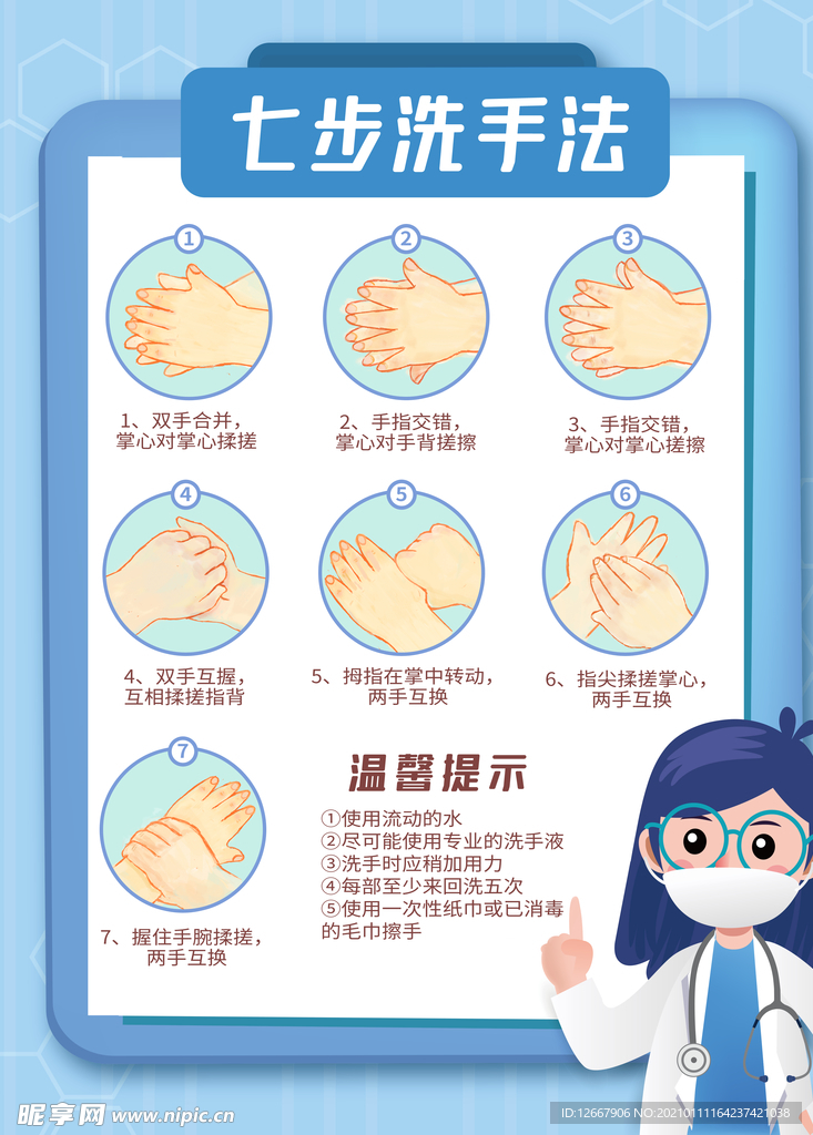 七步洗手法