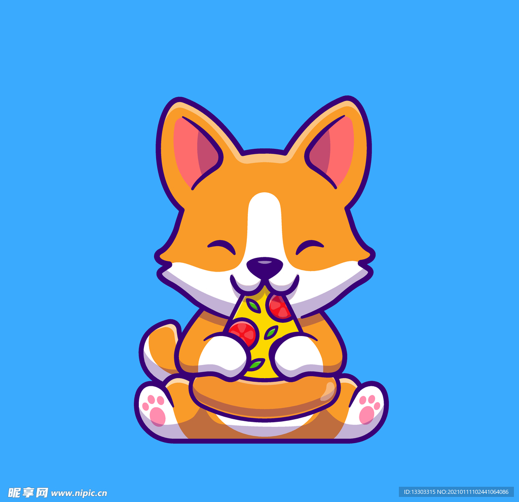 可爱卡通狐狸