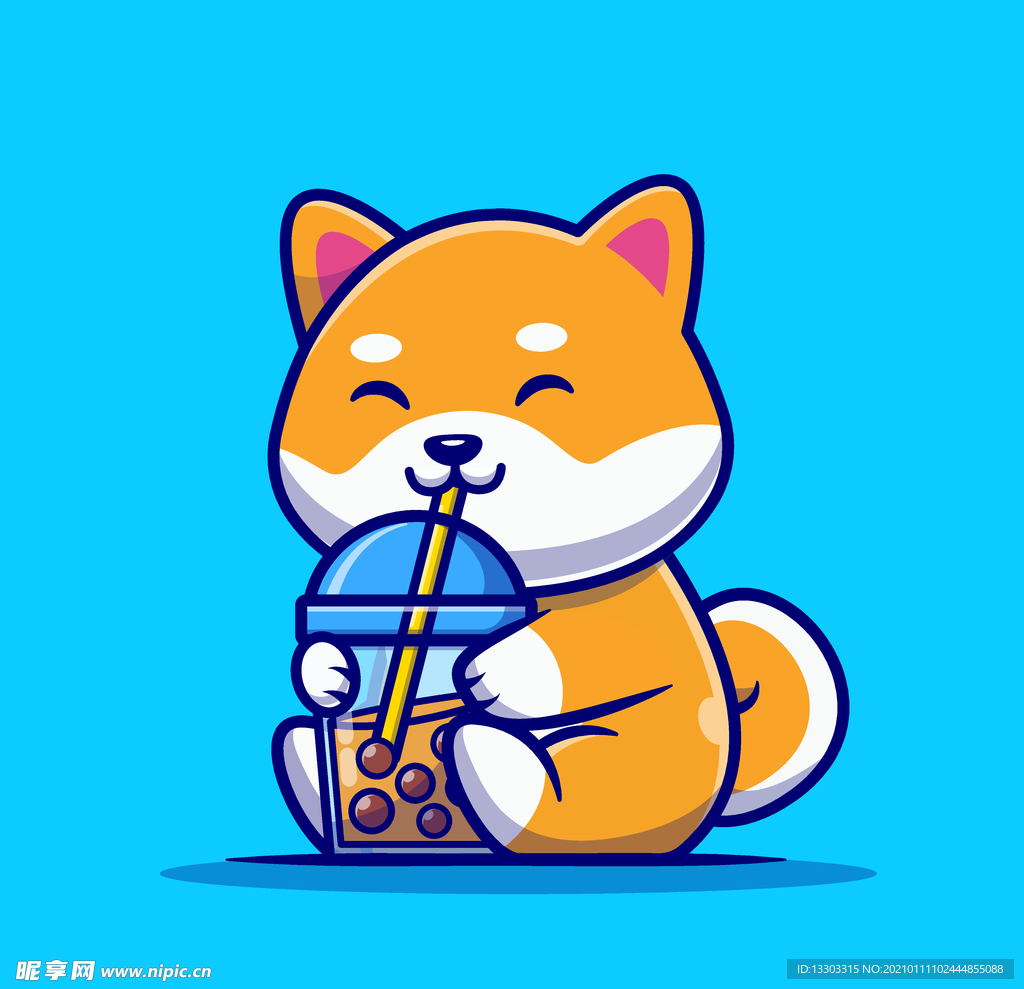 可爱卡通柴犬