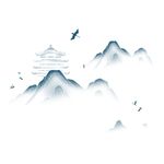 中国山水画免扣素材