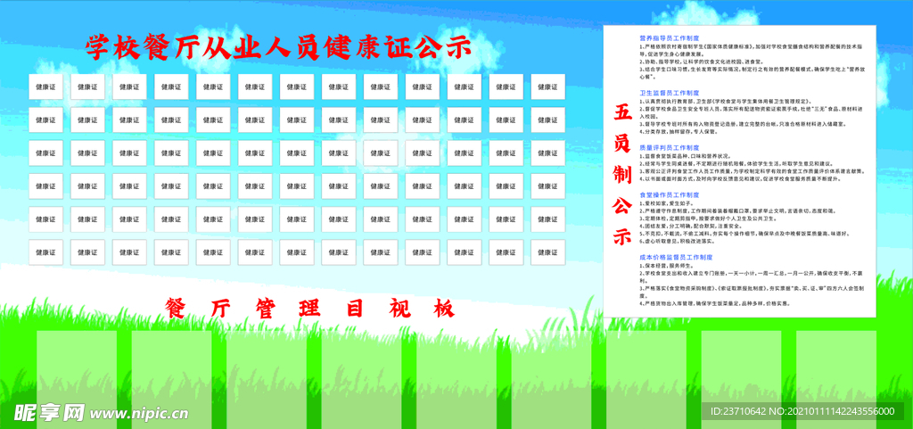 餐饮从业人员健康公示