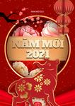 红色牛年春节海报2021