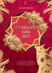 红色牛年春节海报2021