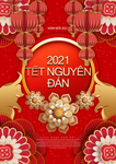 红色牛年春节海报2021