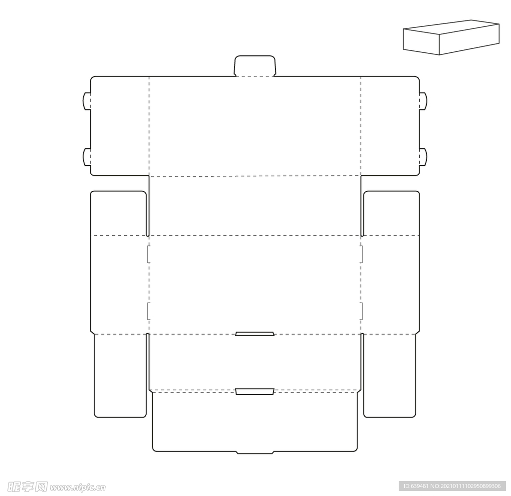 纸盒刀模模切结构设计啤位图片