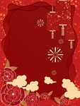 中国风红色背景图片