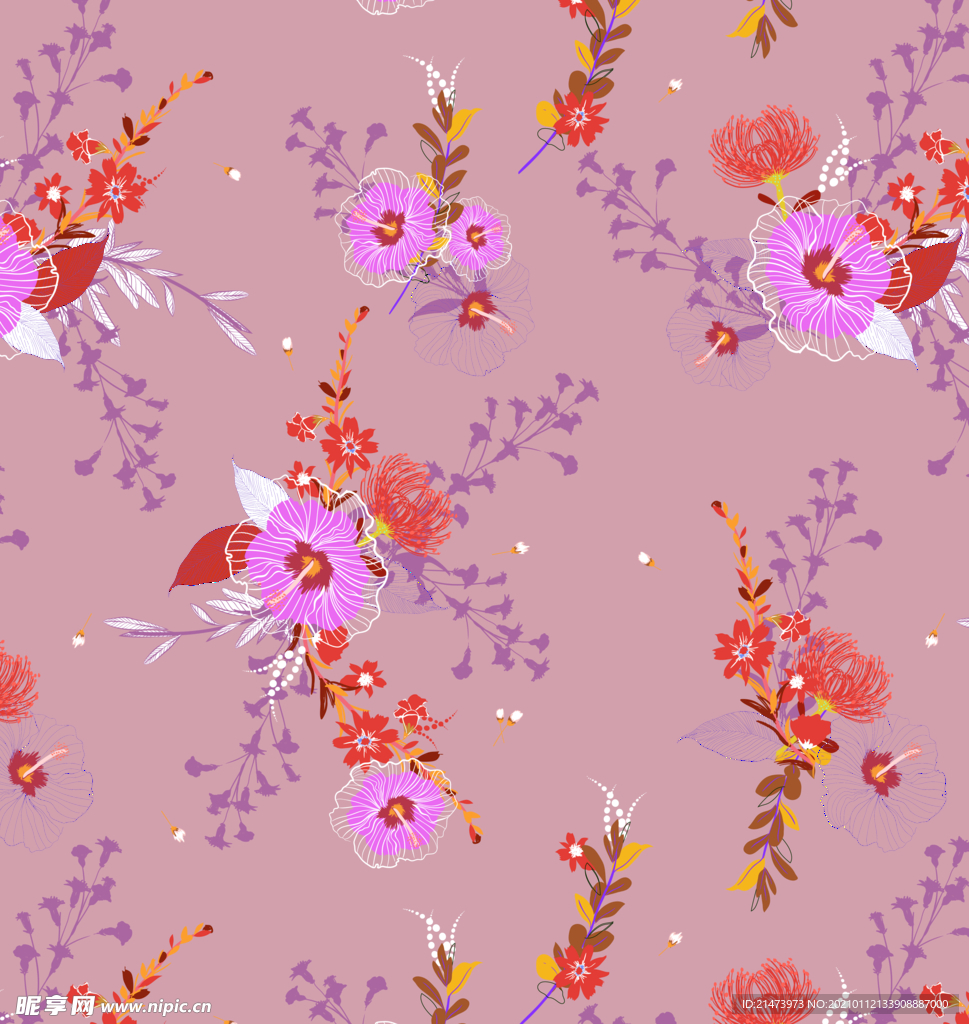 线条花