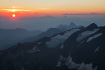 雪山 夕阳