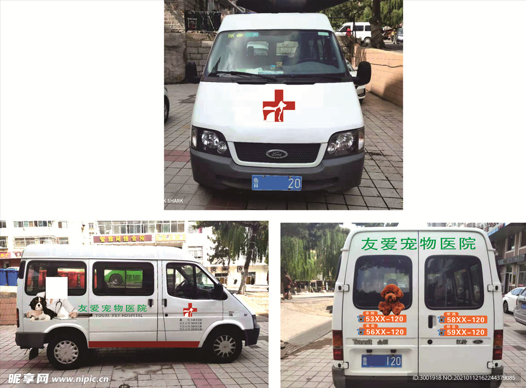 宠物医院车体广告