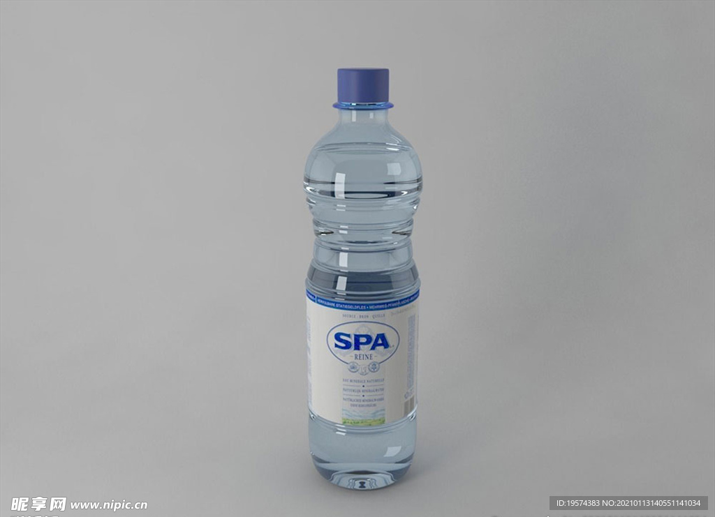 C4D模型矿泉水塑料瓶子一次性