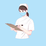 护士为病人登记病例