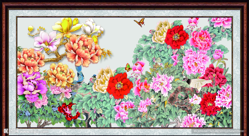 国画牡丹