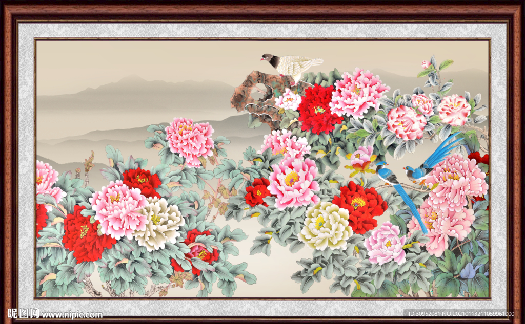 国画牡丹