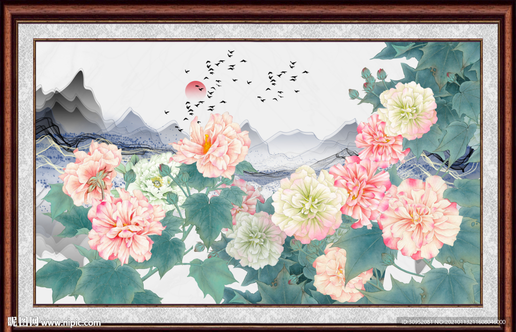 国画牡丹