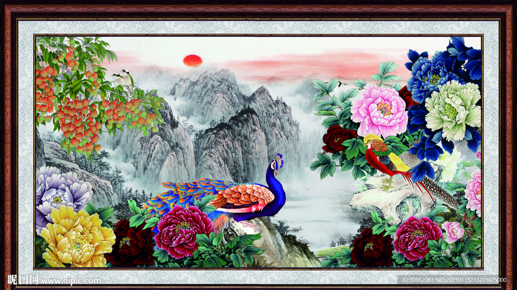 国画牡丹
