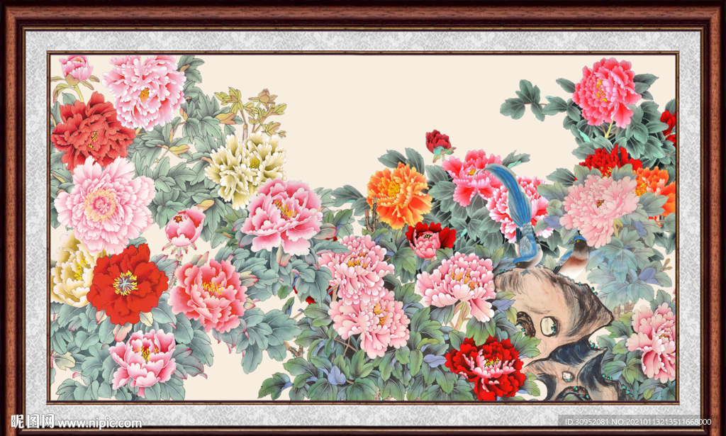 国画牡丹