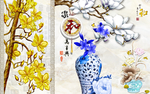 新中式背景墙