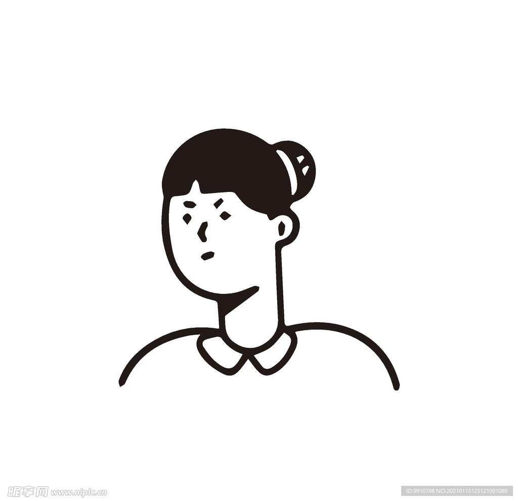 丸子头女孩