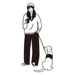 遛狗女孩