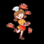 卡通小女孩素材