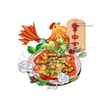 手绘美味食品