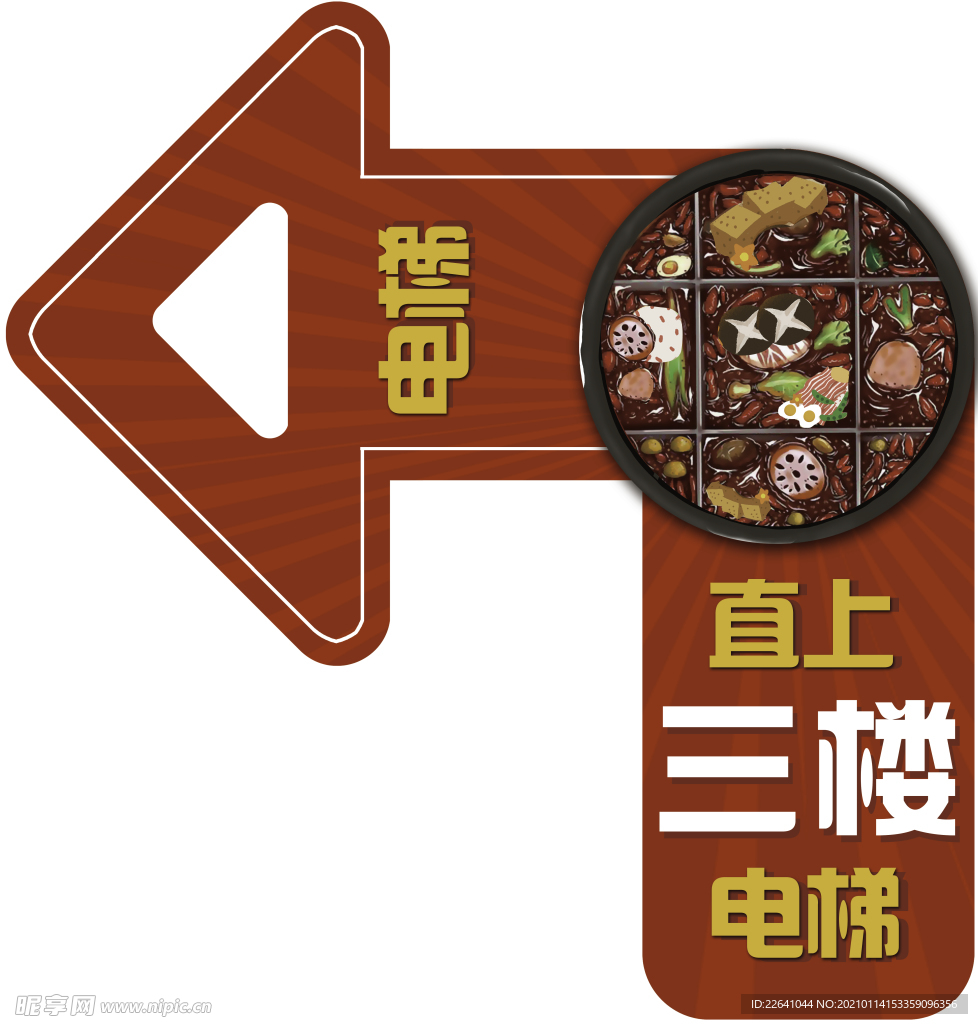 箭头标识地贴