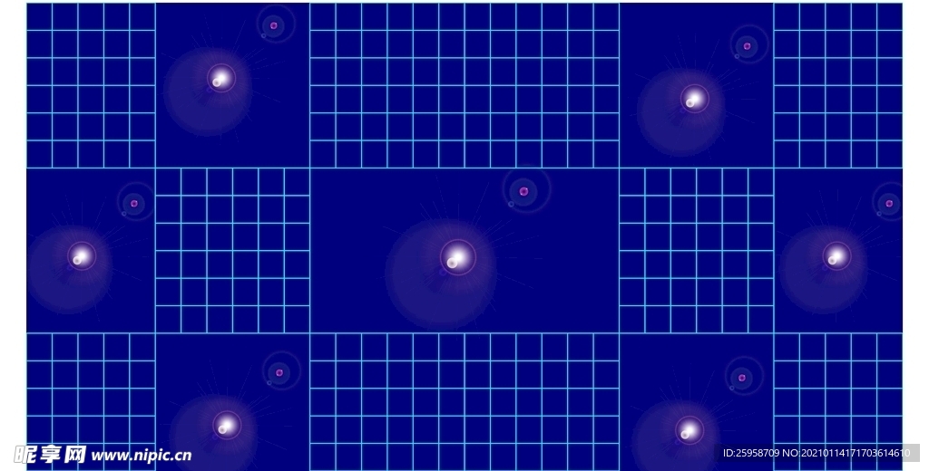 蓝底方格科技素材