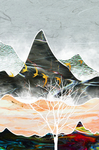 中国风抽象北欧装饰画