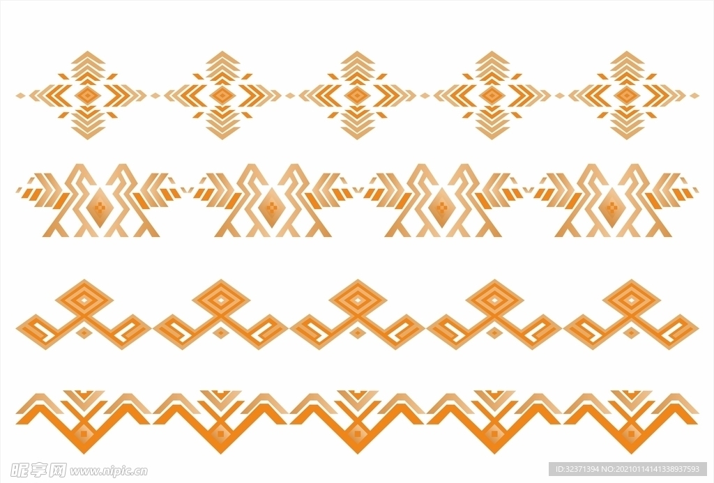 侗族织锦族少数民族矢量设计纹样