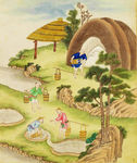 工笔山水人物