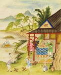 工笔山水人物