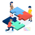 团队合作拼图