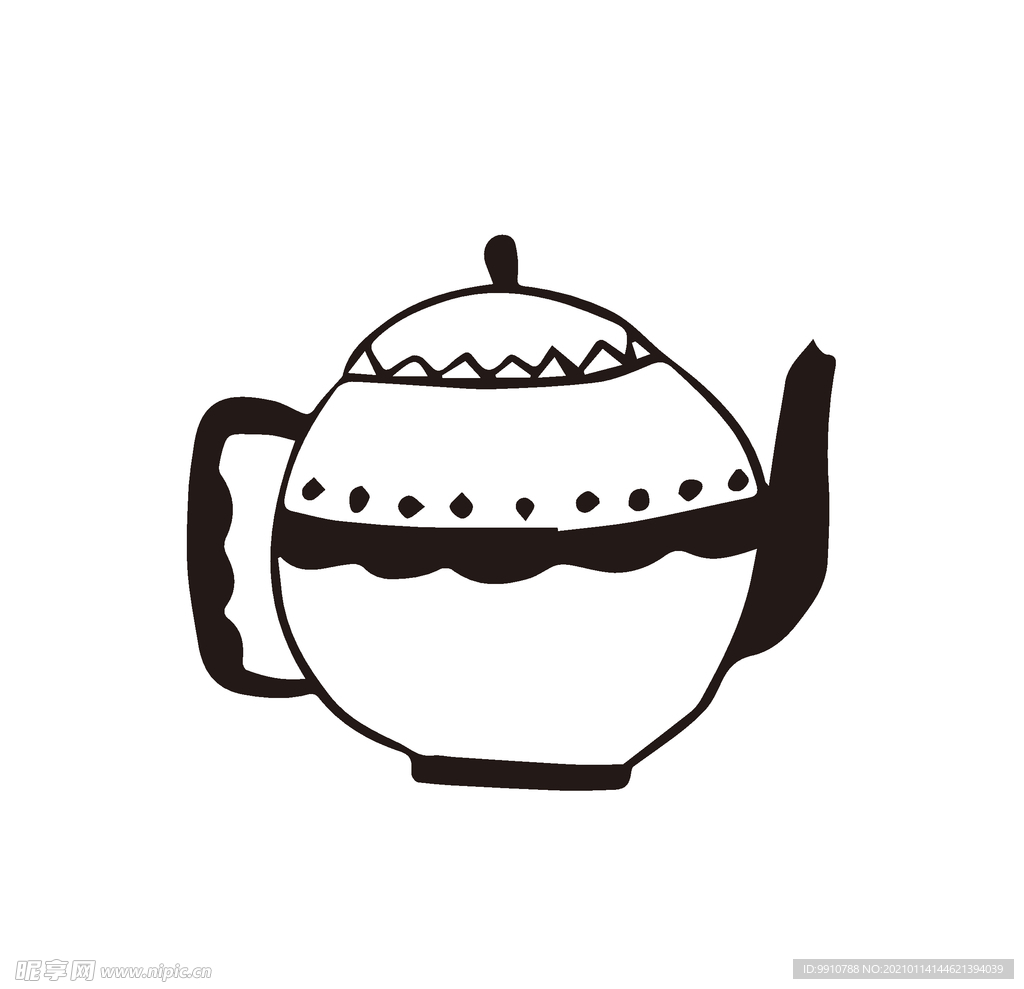 矢量茶水壶