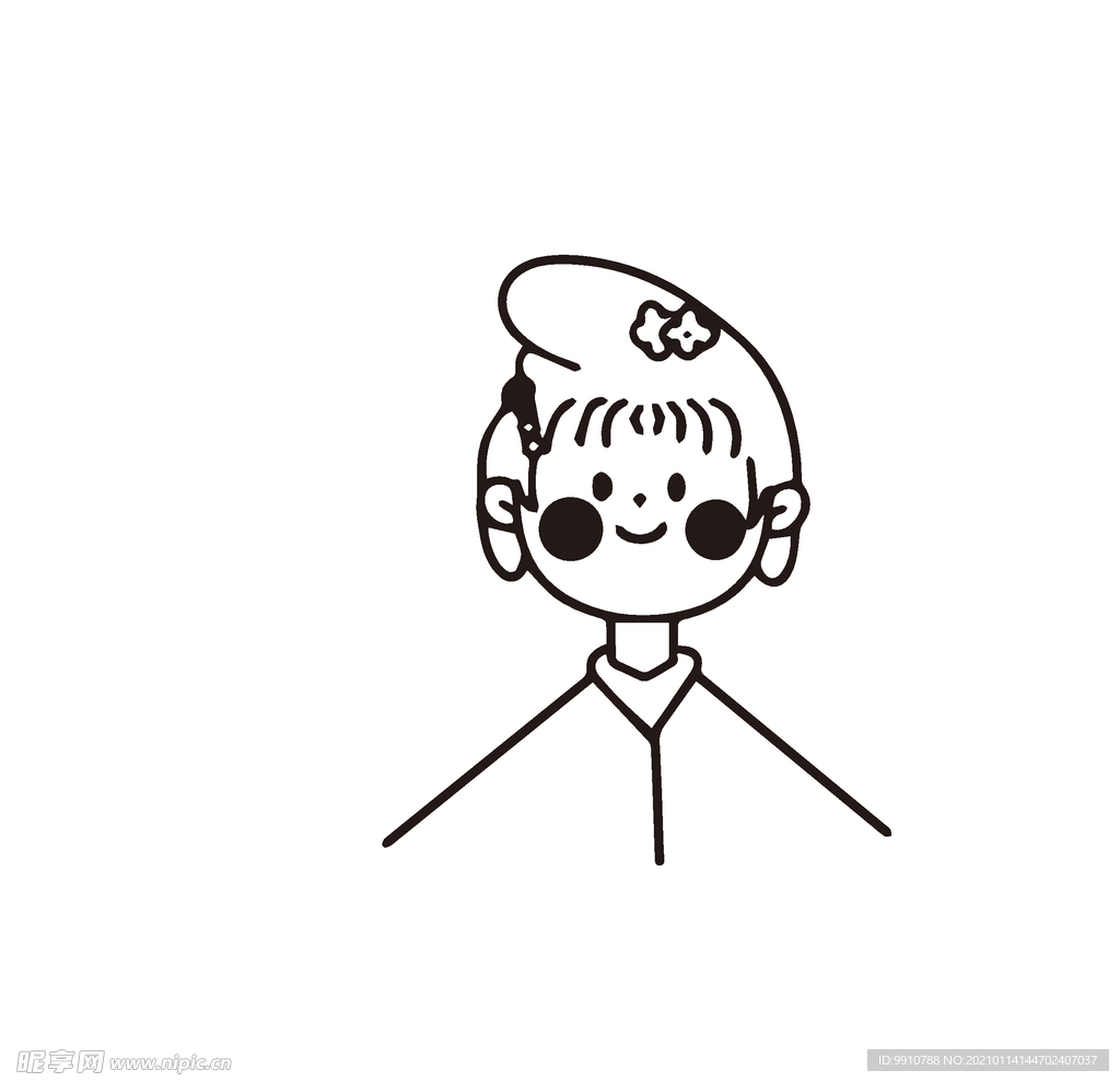 卡通古代女孩
