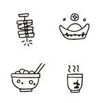 矢量食物简笔画