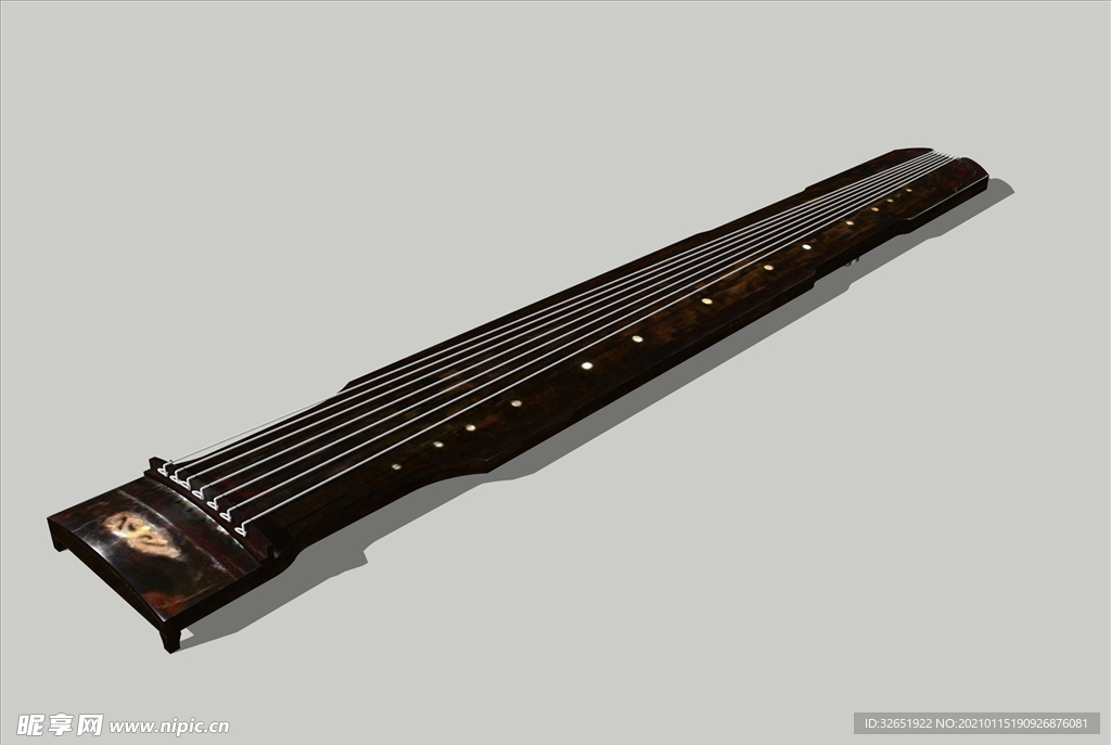 乐器 古琴 SU模型