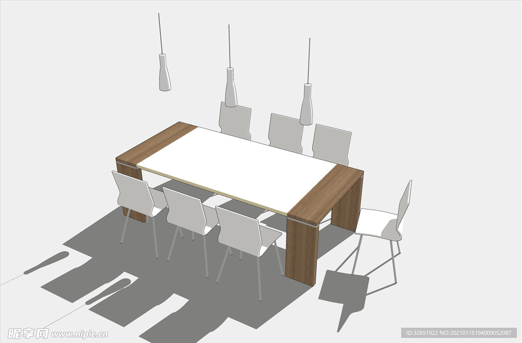 家具 餐桌 餐椅 SU模型